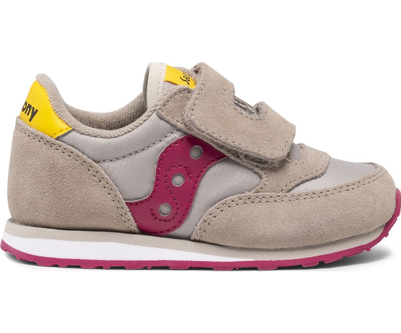 Gyerek Saucony Baby Jazz Hook & Loop Tornacipő Szürke Bordó | HU 718MQZ